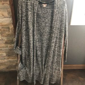 Womens large long hooded cardigan